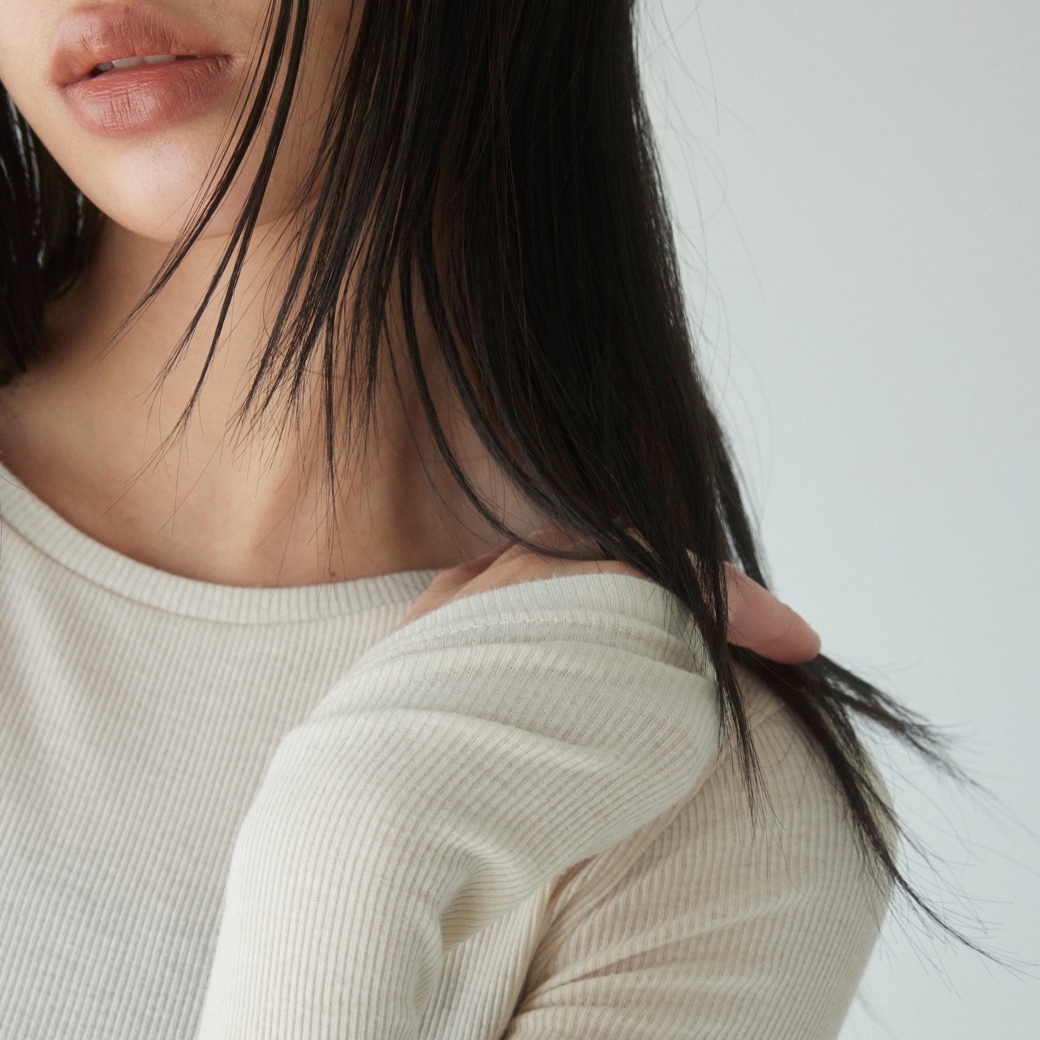 Light Sheer RIB Fitトップス