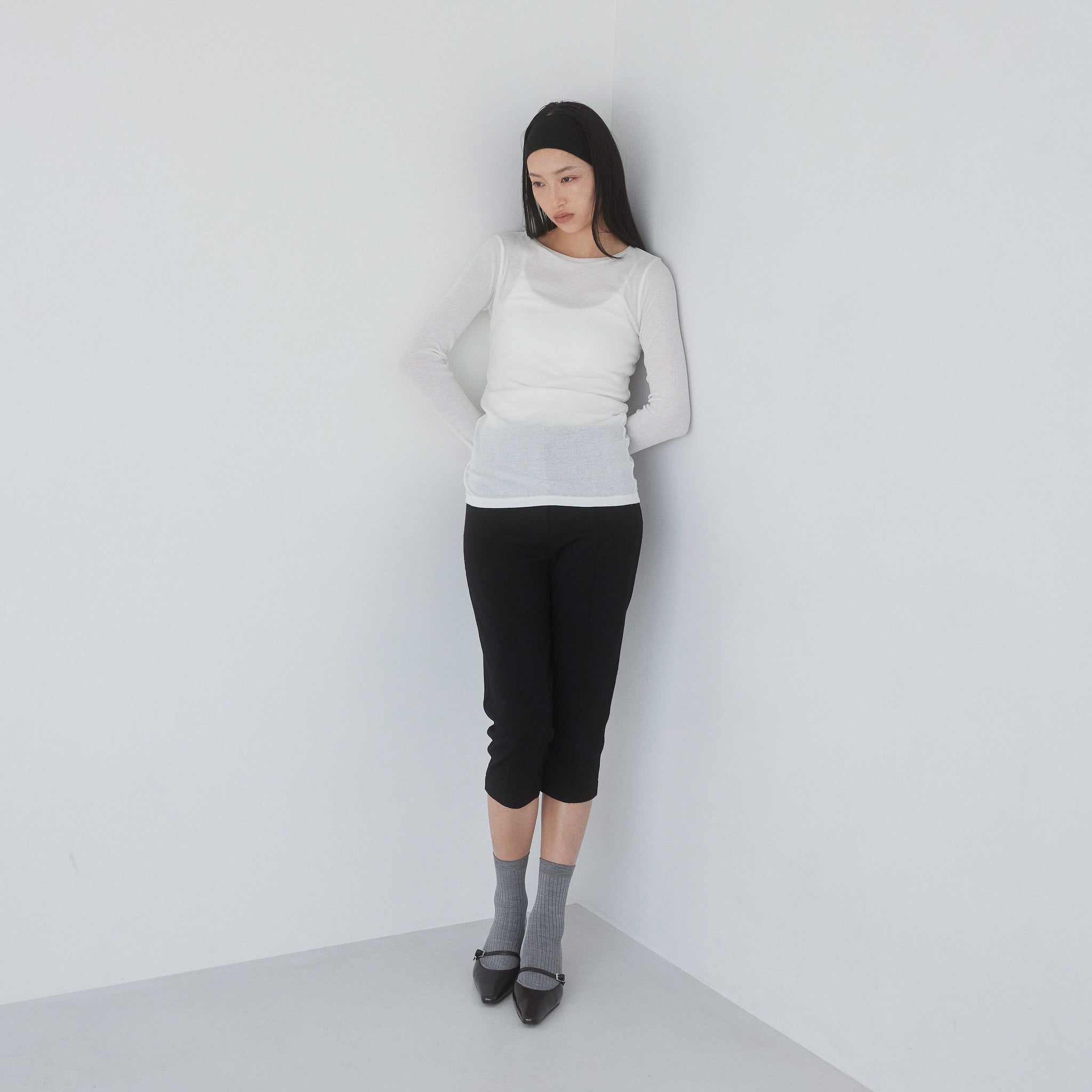 Light Sheer RIB Fitトップス