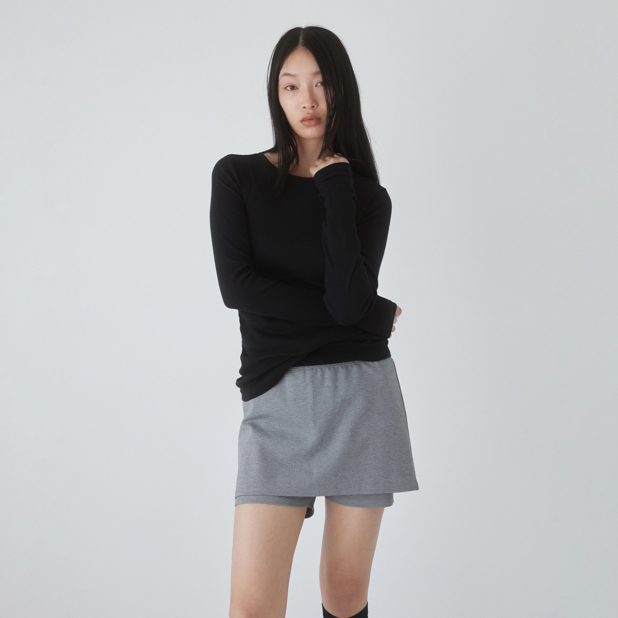 Light Sheer RIB Fitトップス