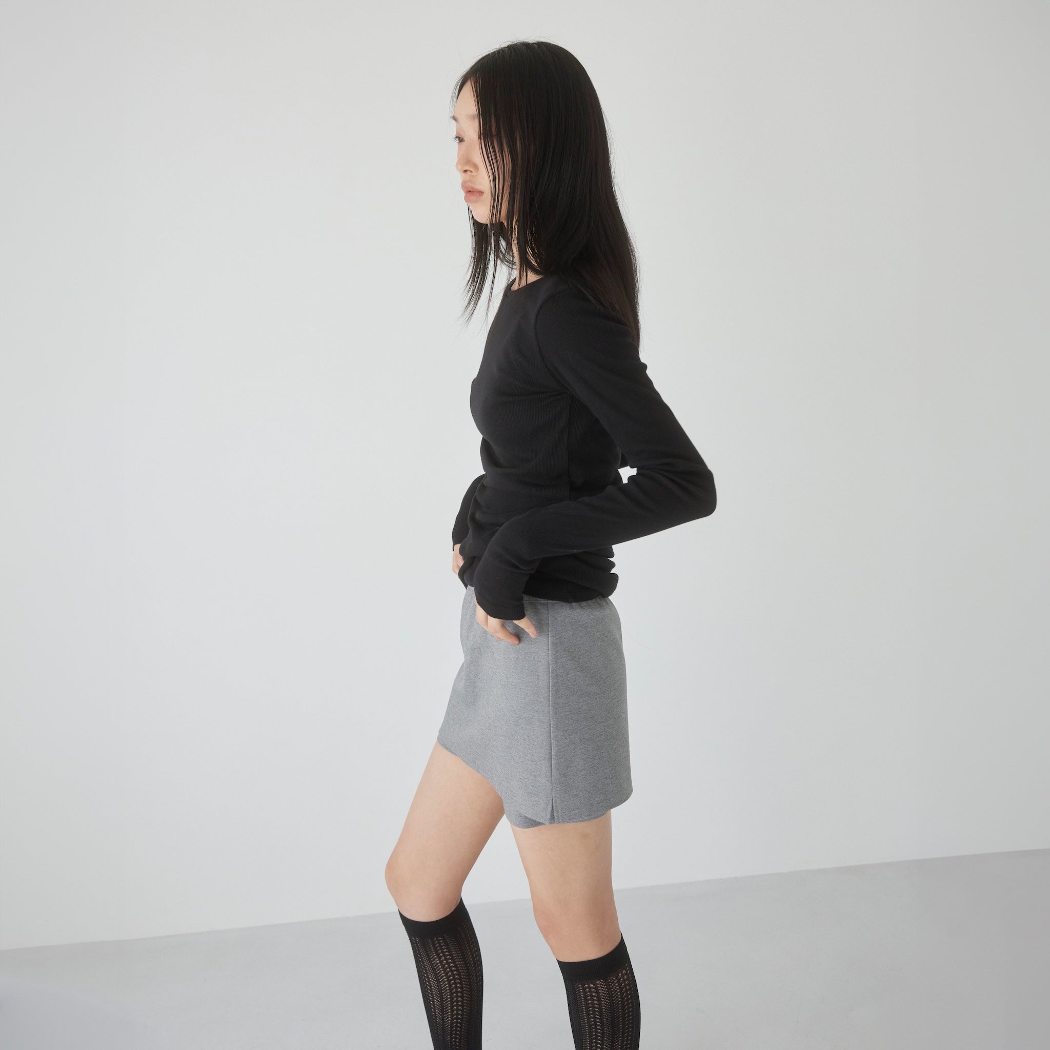 Light Sheer RIB Fitトップス