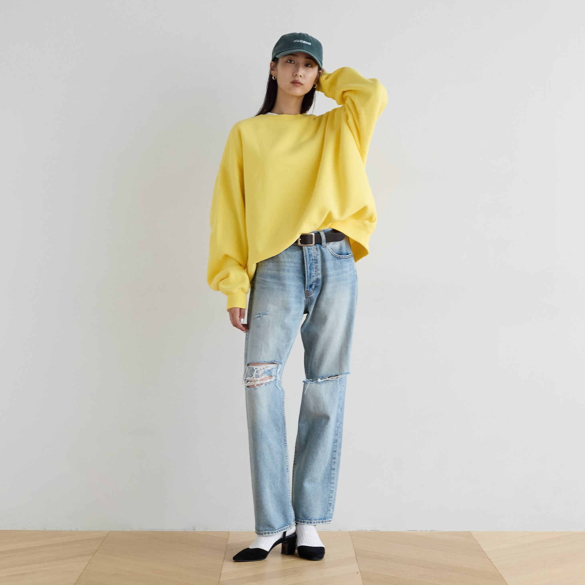 SeaRoomlynn ブルーVolume Sweat プルオーバー Volume Sweat プルオーバー