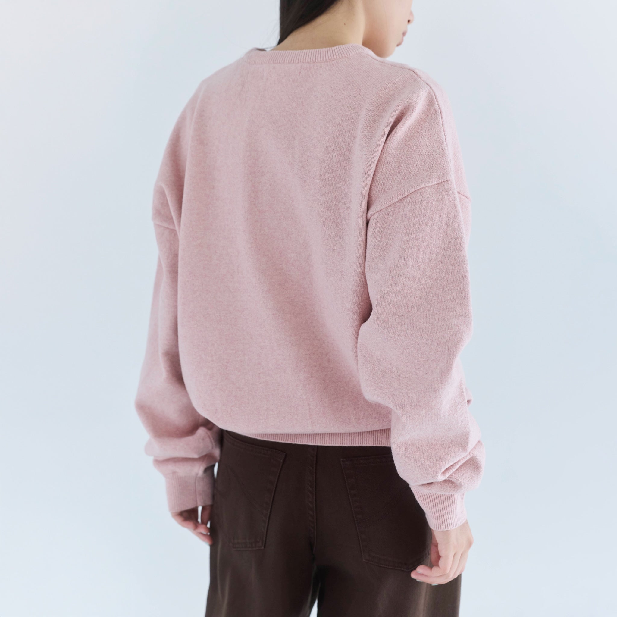 Sweatlikeルーズニットプルオーバー