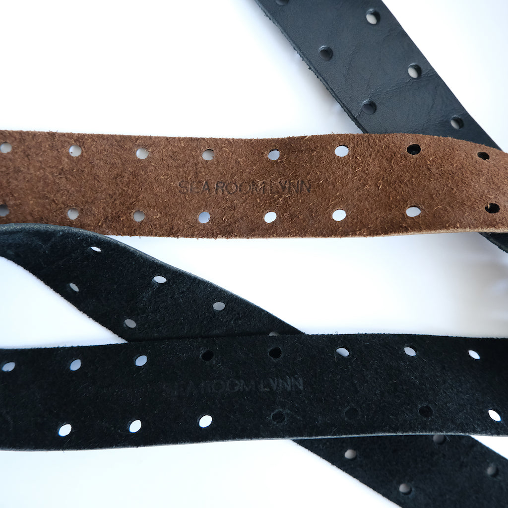 DOUBLE PIN LEATHER BELT