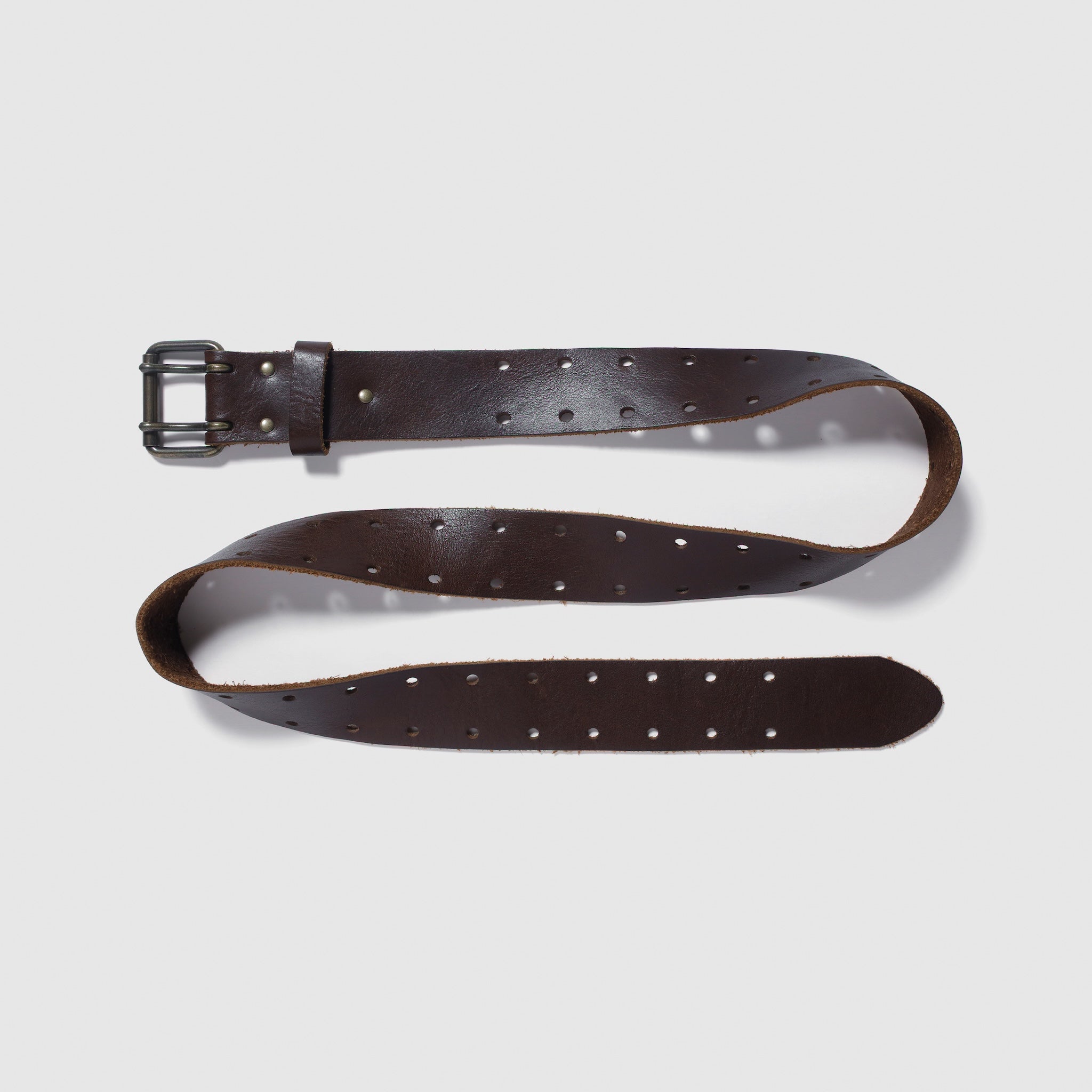 DOUBLE PIN LEATHER BELT
