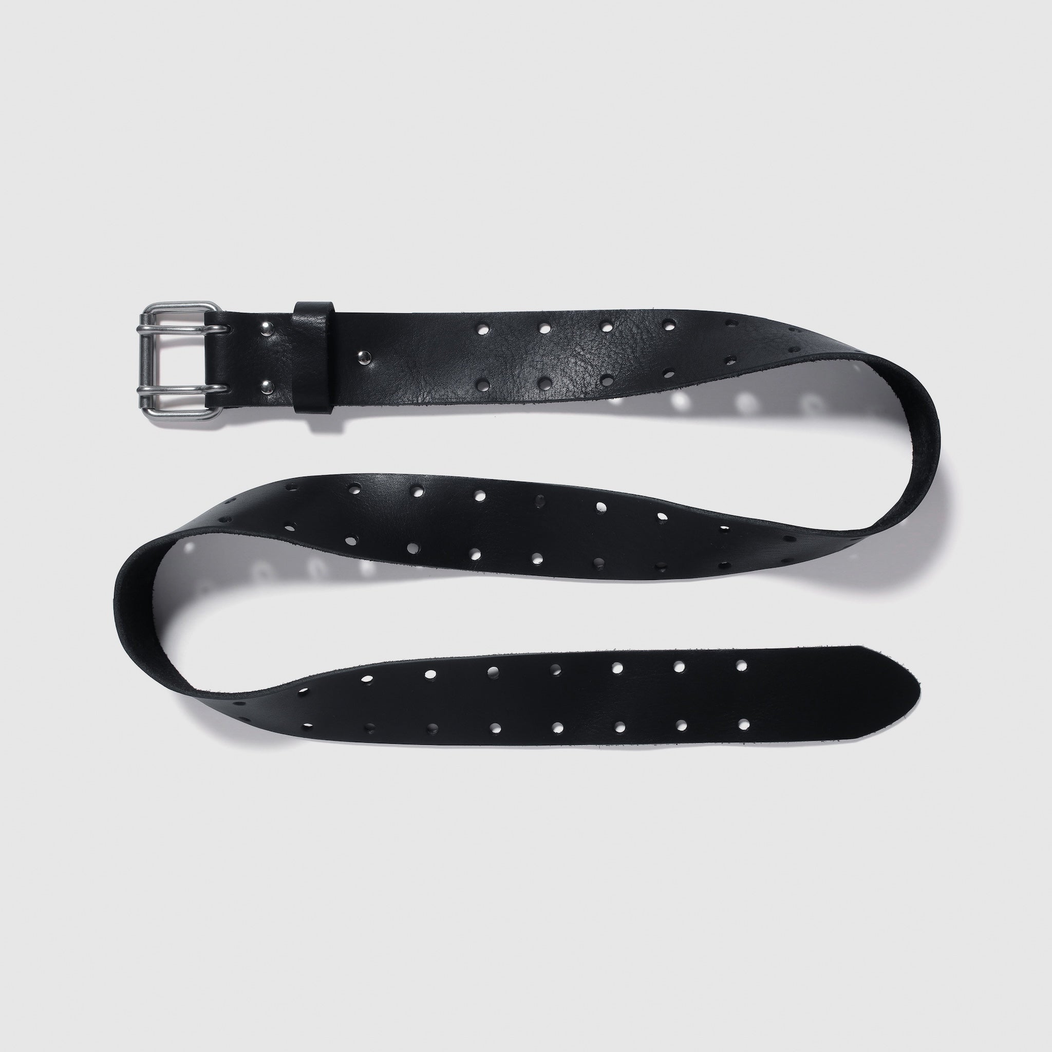 DOUBLE PIN LEATHER BELT