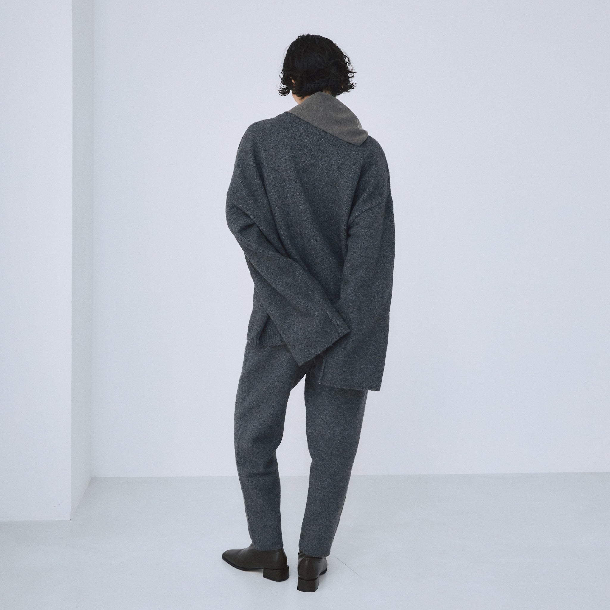 ウールmix Relaxソフトニットパンツ