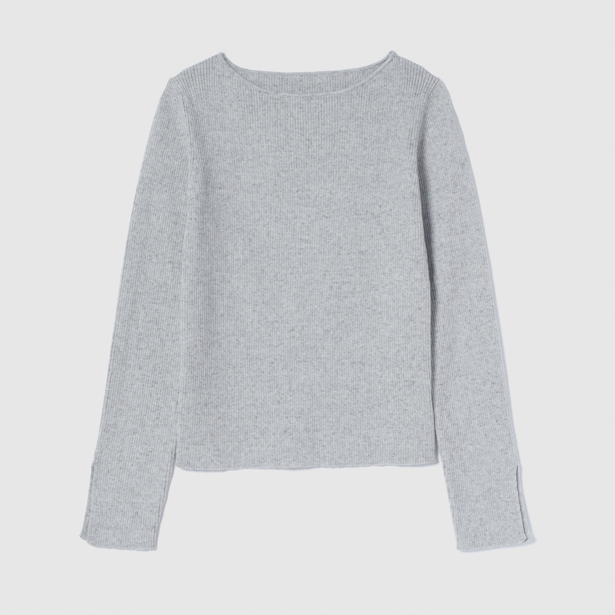 リネンコンビスリットsleeveニット