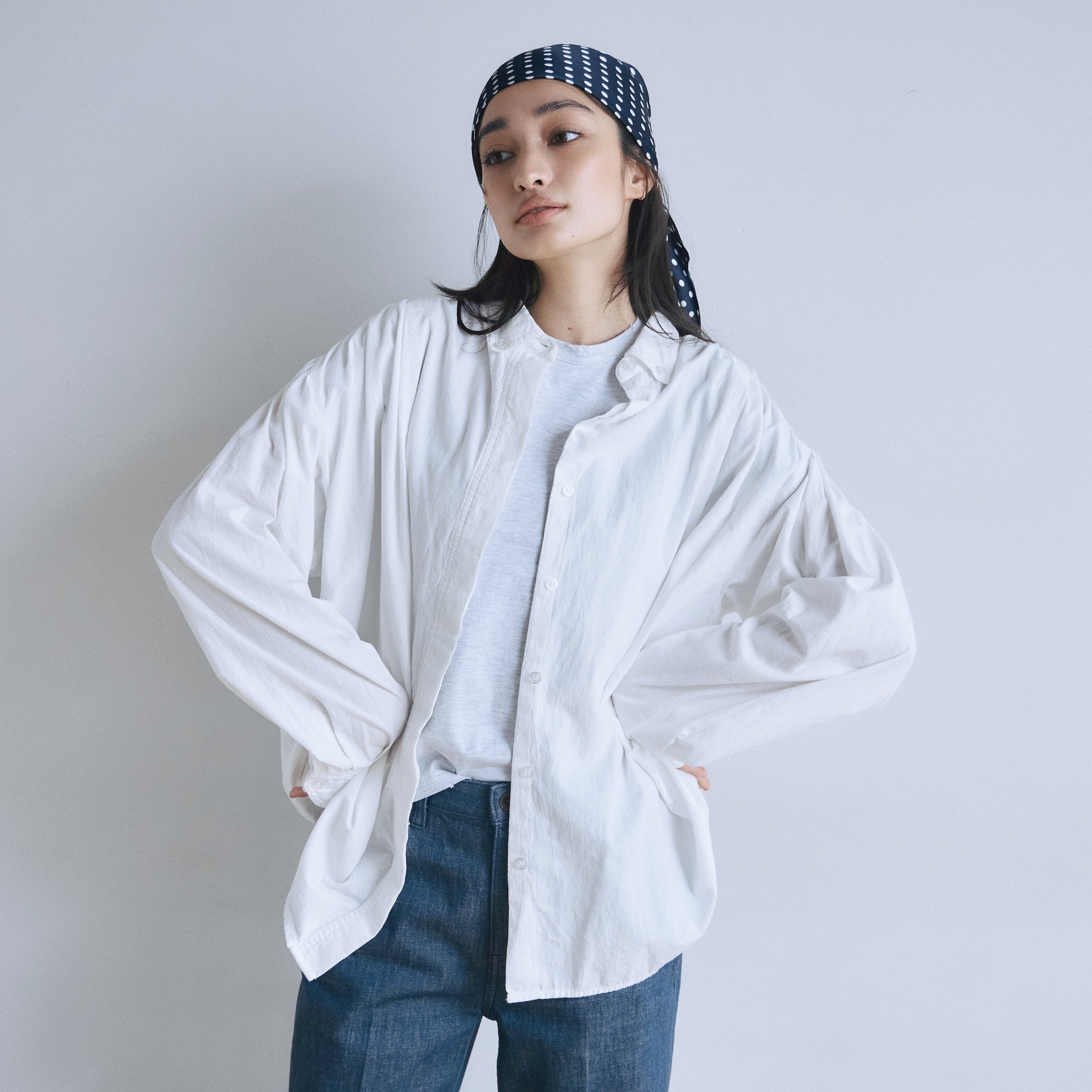 Cotton Washボタンダウンタックシャツ