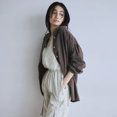 Cotton Wash Button Down T-Shirt
