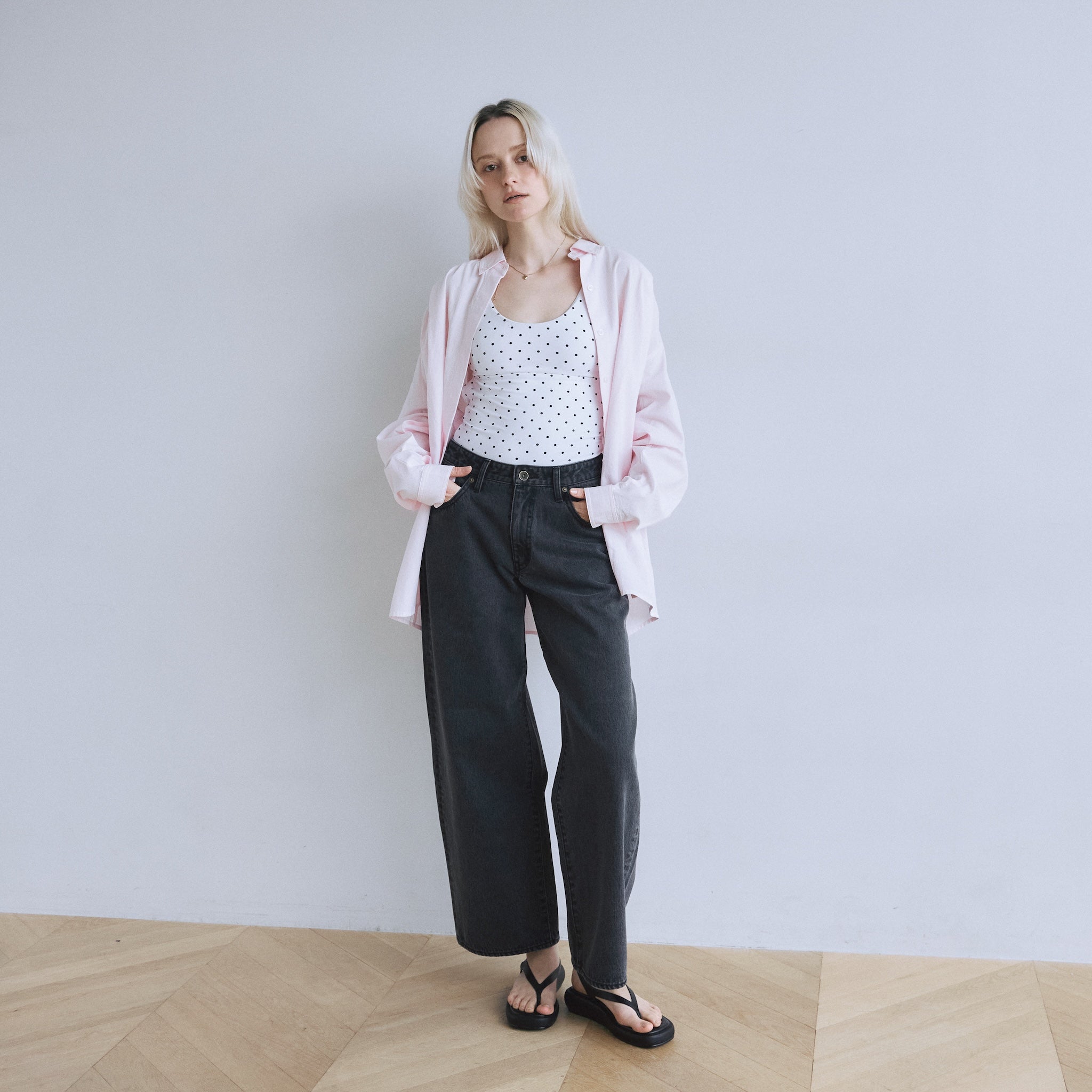 Cotton Washボタンダウンタックシャツ