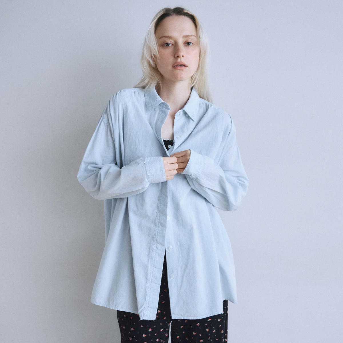 Cotton Wash Button Down T-Shirt