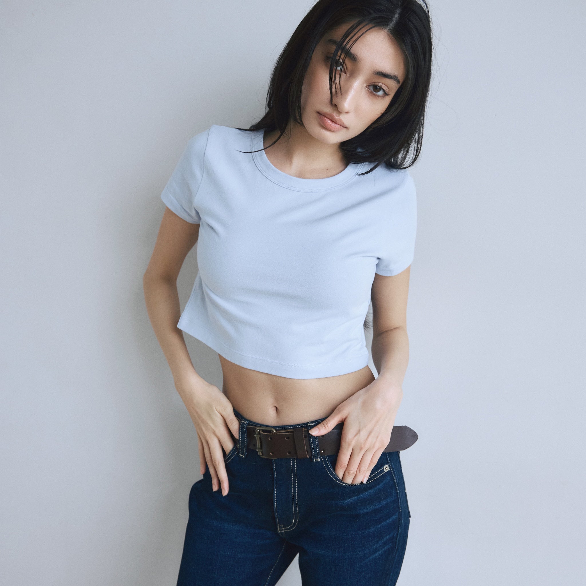 リサイクルコットンcomfy クロップド Tee