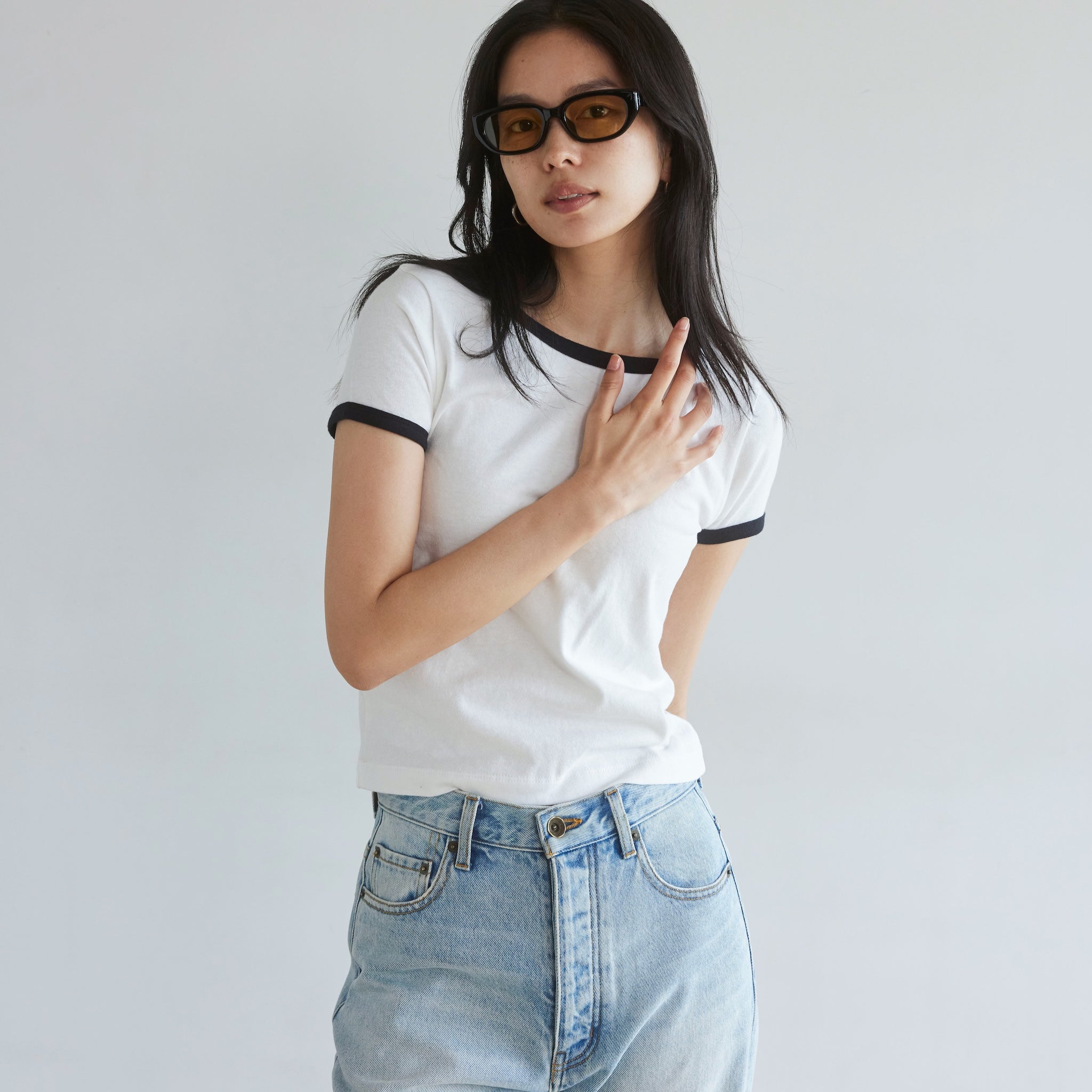 リサイクルコットンリンガーTシャツ