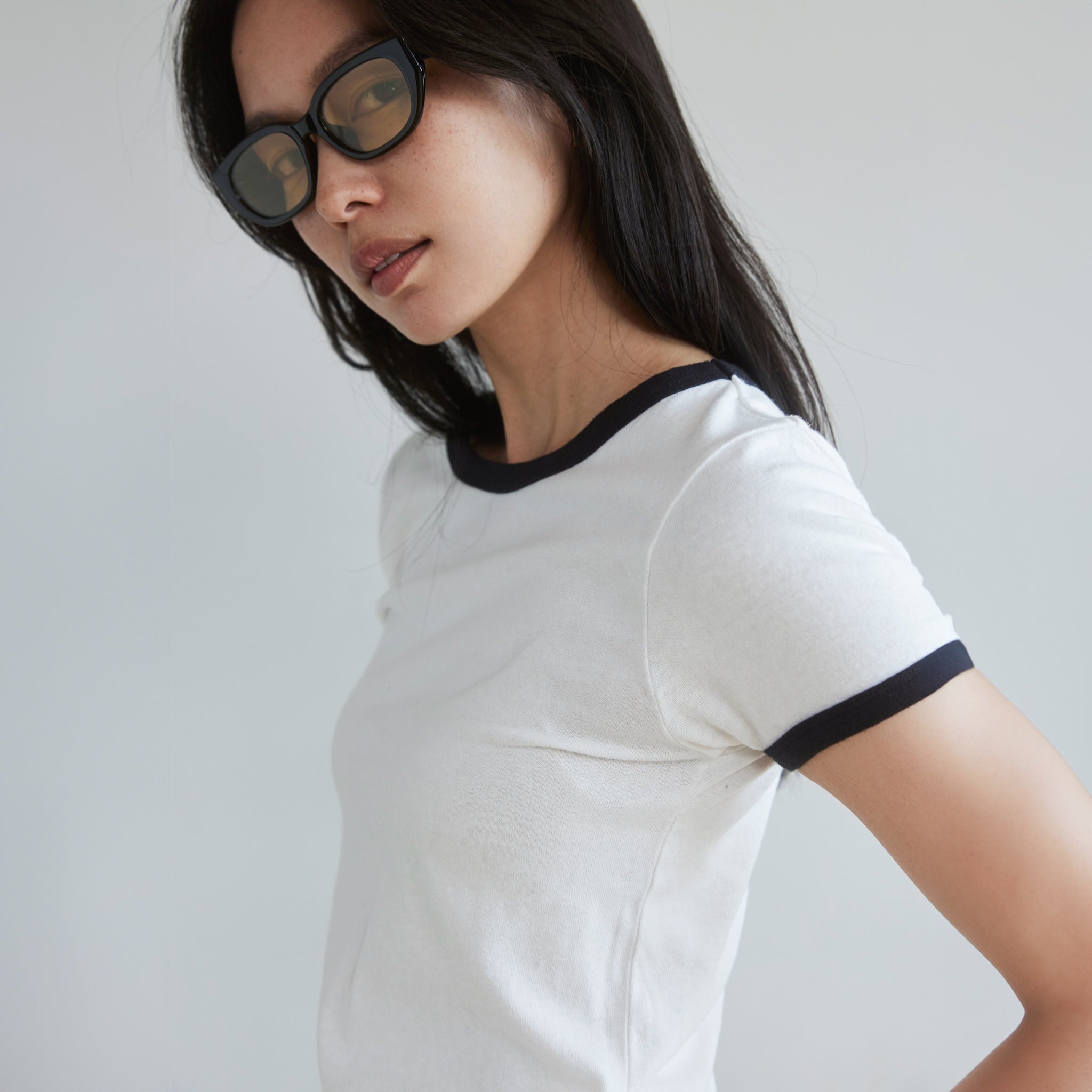 リサイクルコットンリンガーTシャツ