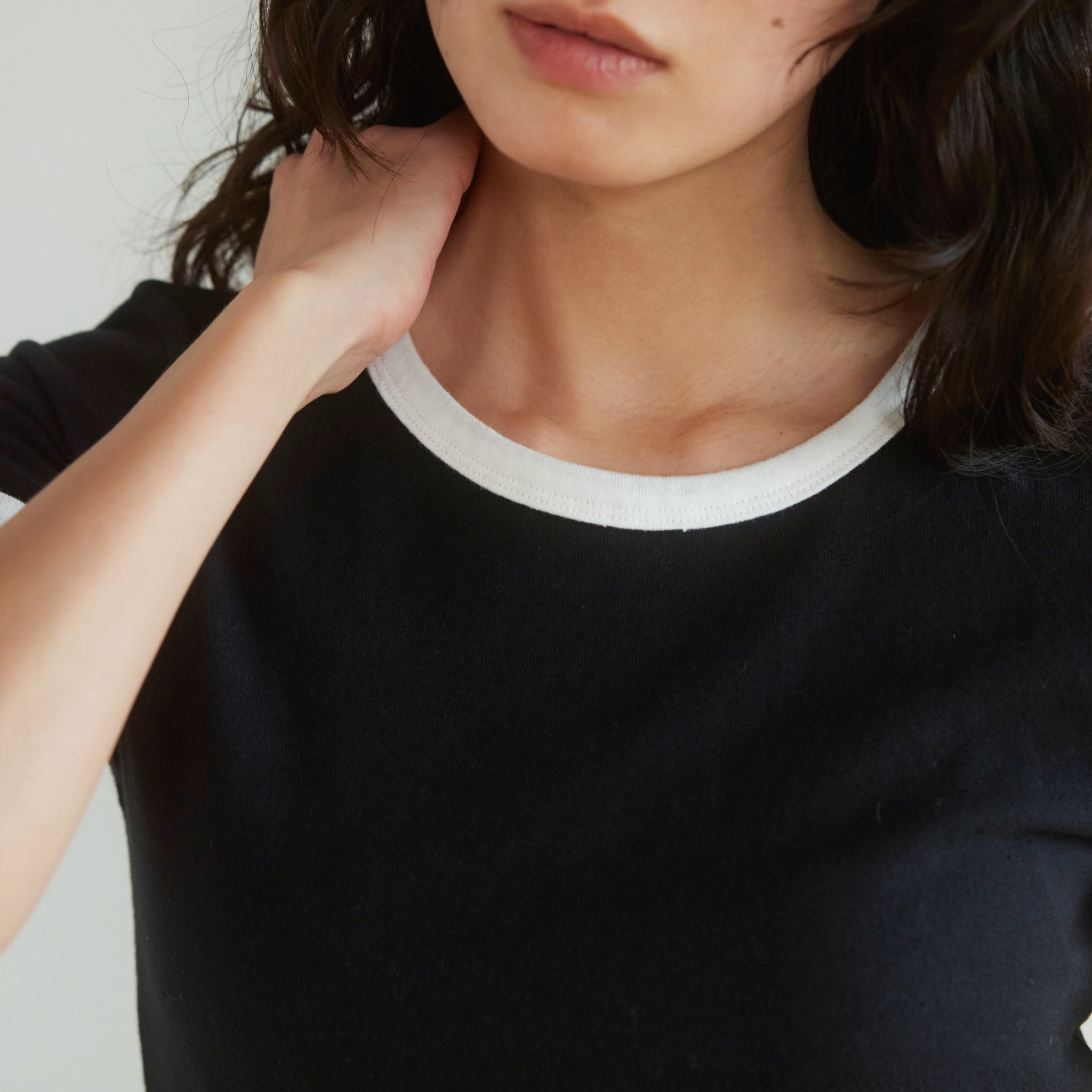 リサイクルコットンリンガーTシャツ