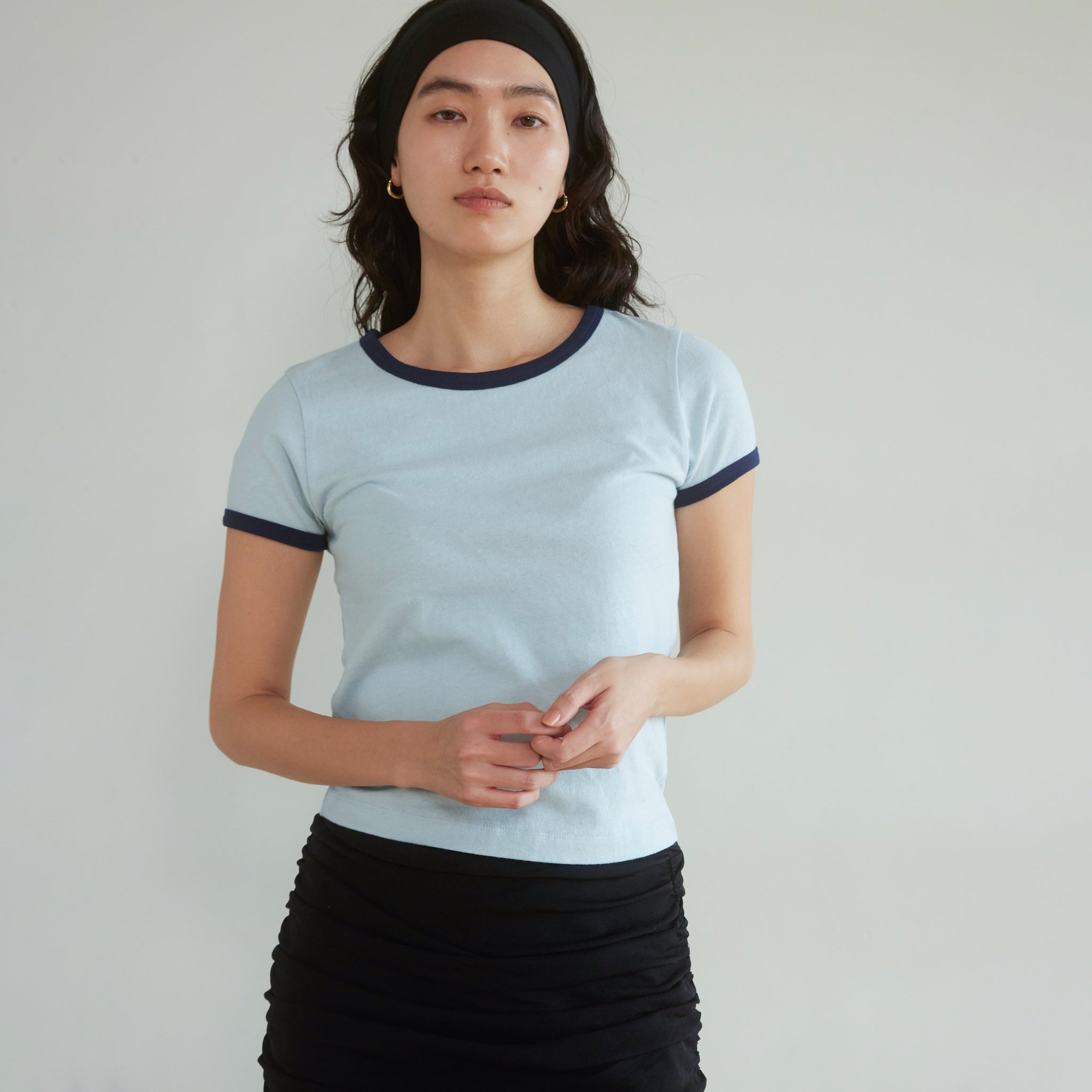 リサイクルコットンリンガーTシャツ
