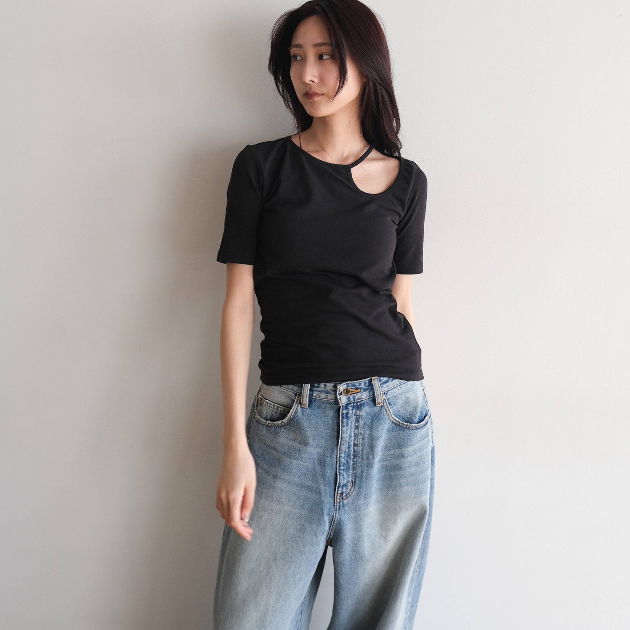 スムースタッチAsymmetryパッドin Holeトップス