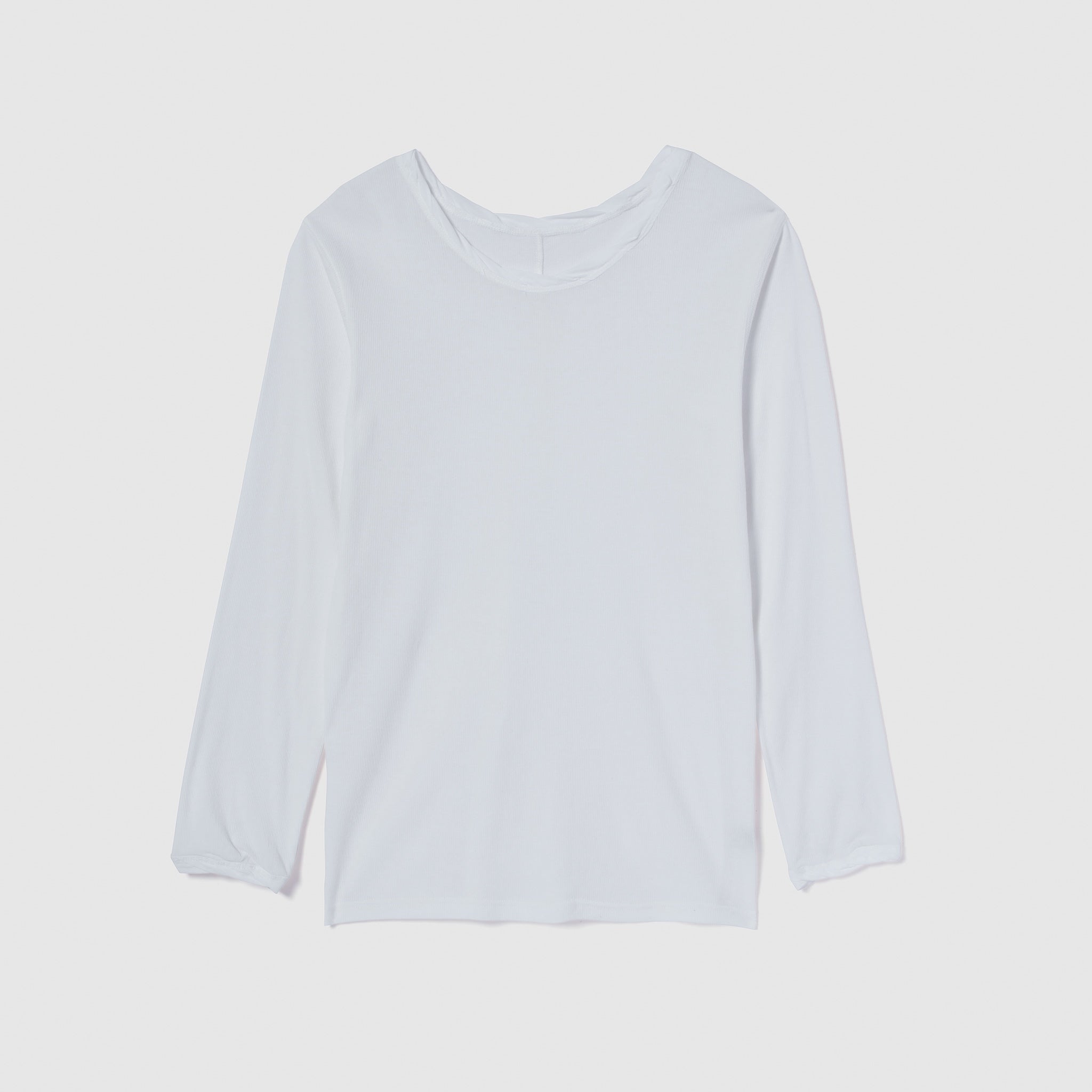 Soft sheer RIBツイストネックトップス