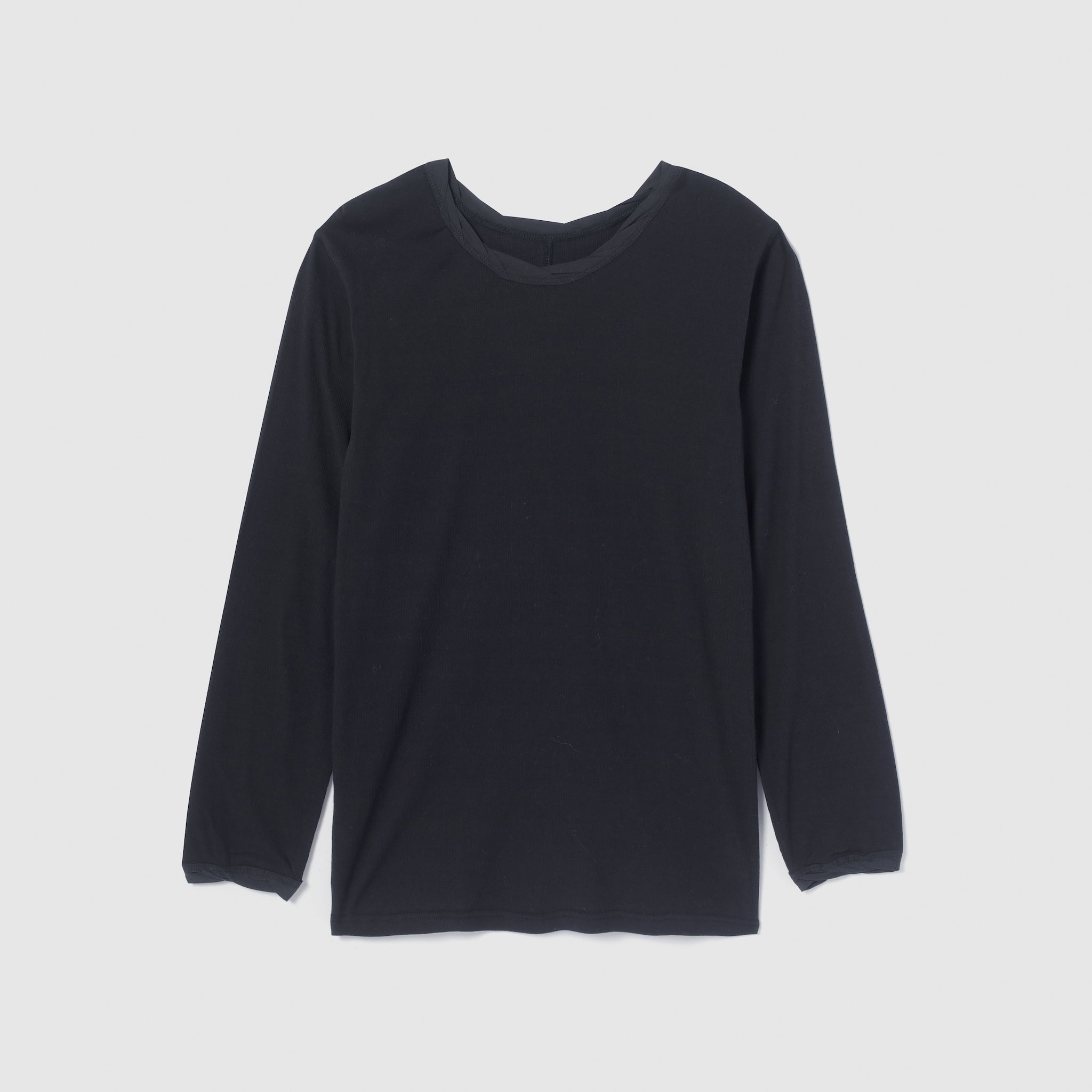 Soft sheer RIBツイストネックトップス