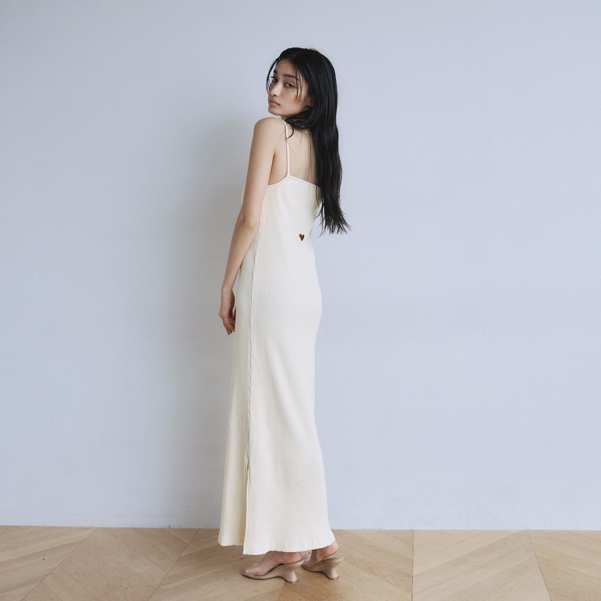 HeartホールRIBキャミドレス
