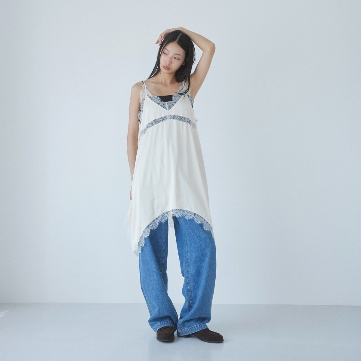 Eye Lash Satin Layeredドレス 