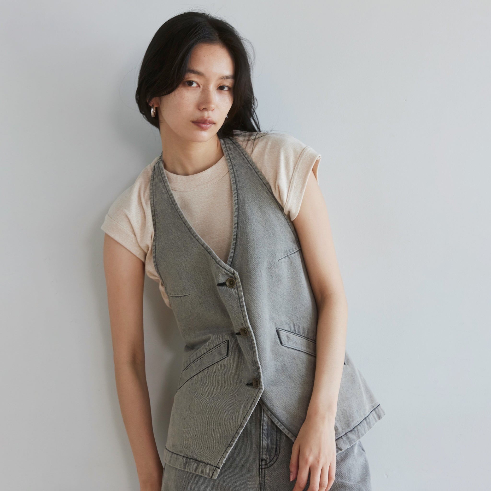 AラインDenimホルターベスト