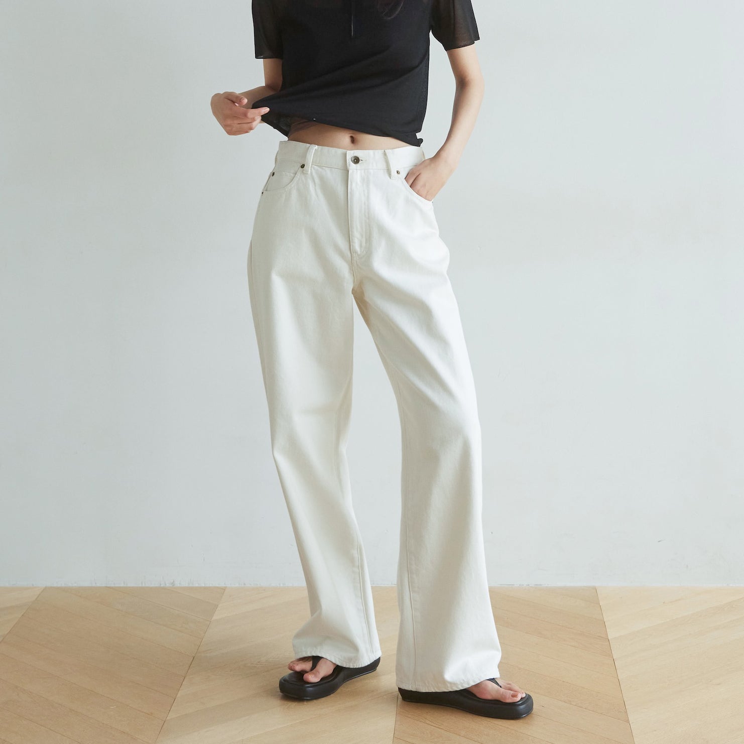 ハイウエストワイドストレート SRN05