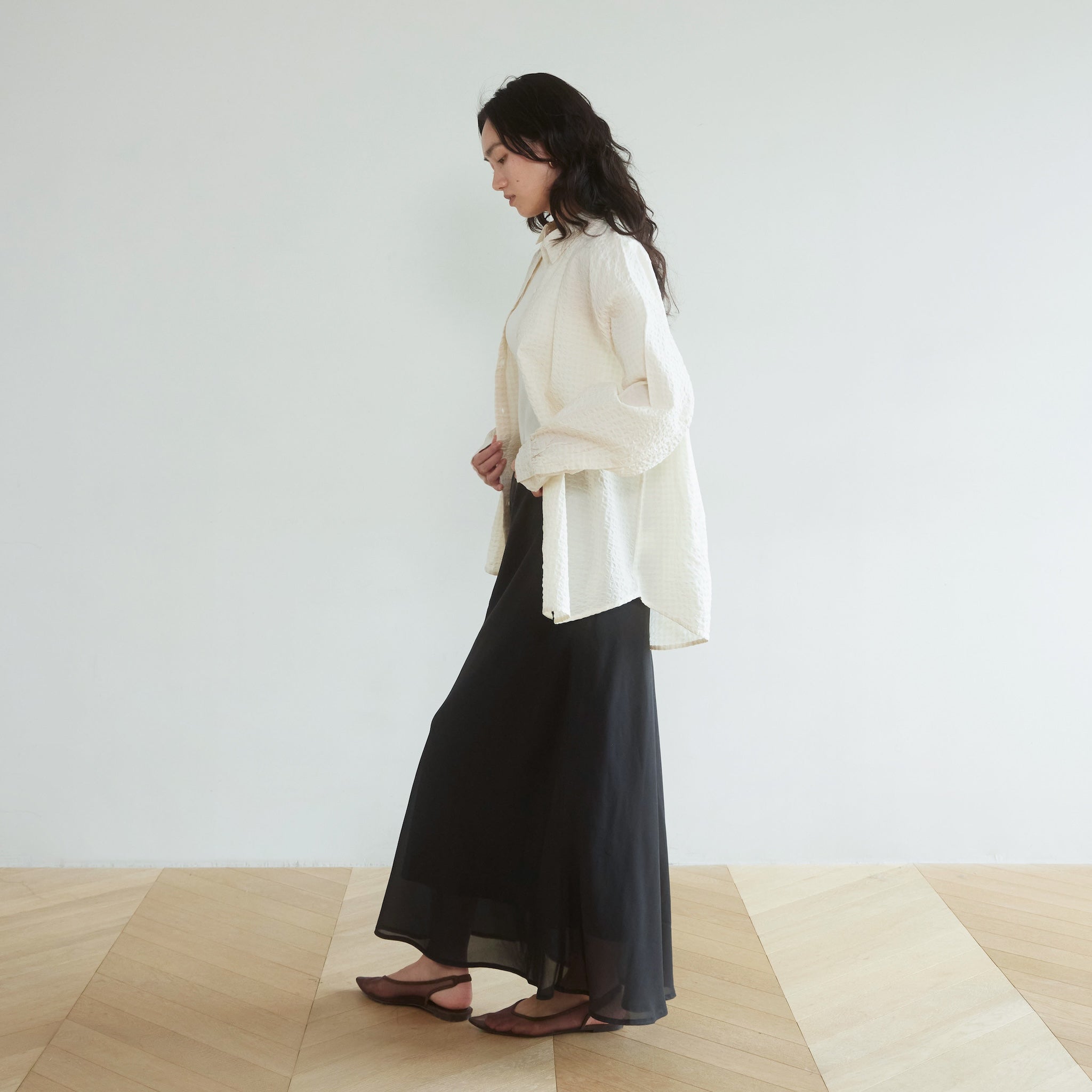 レースウエストvintage satinスカート