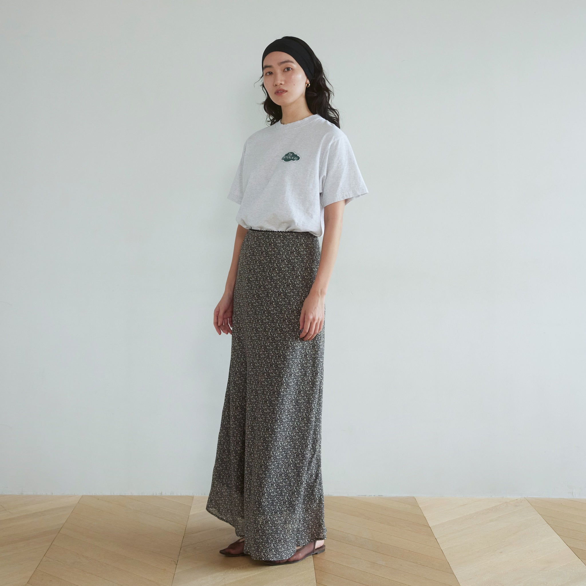 レースウエストvintage satinスカート