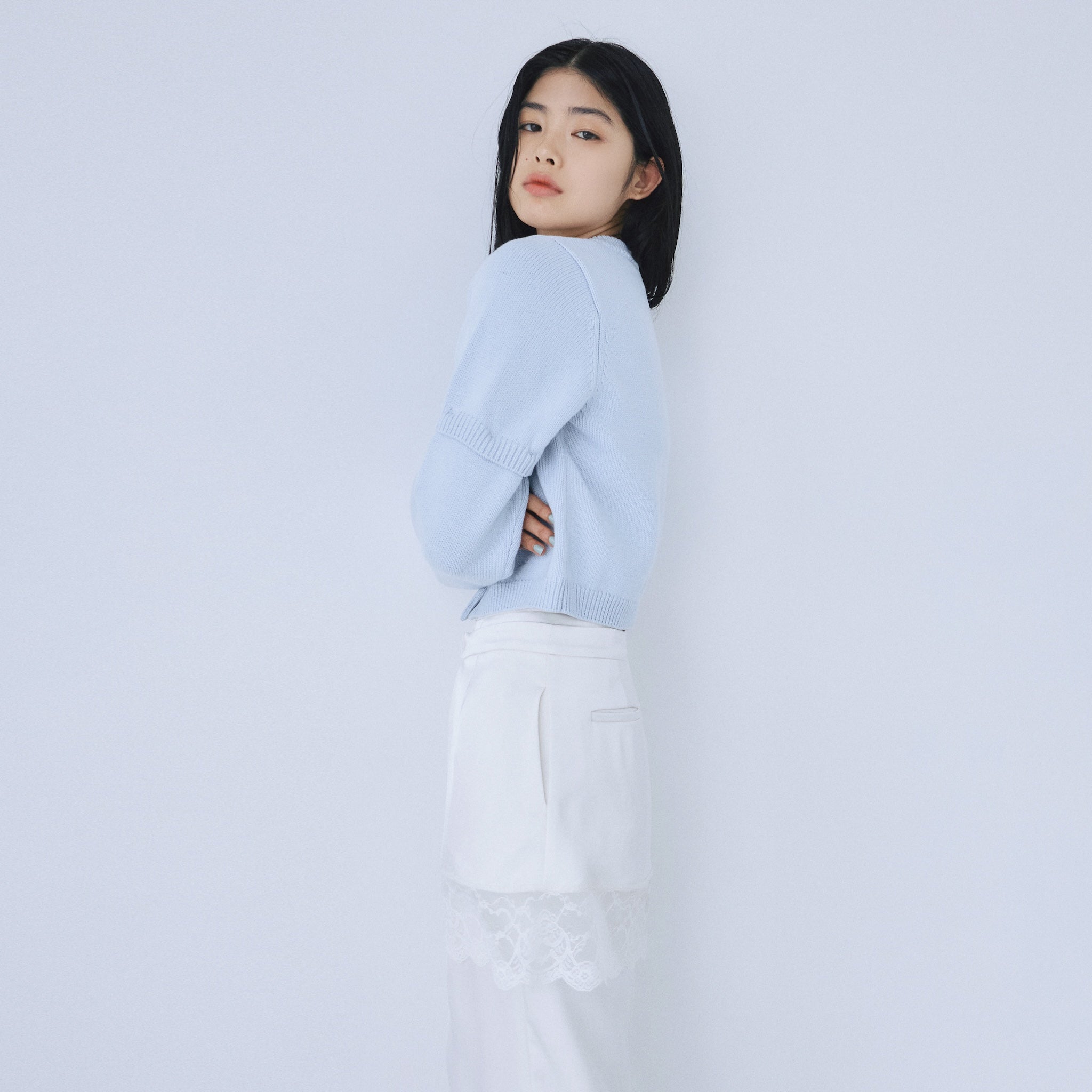 2way sleeve Knit カーディガン