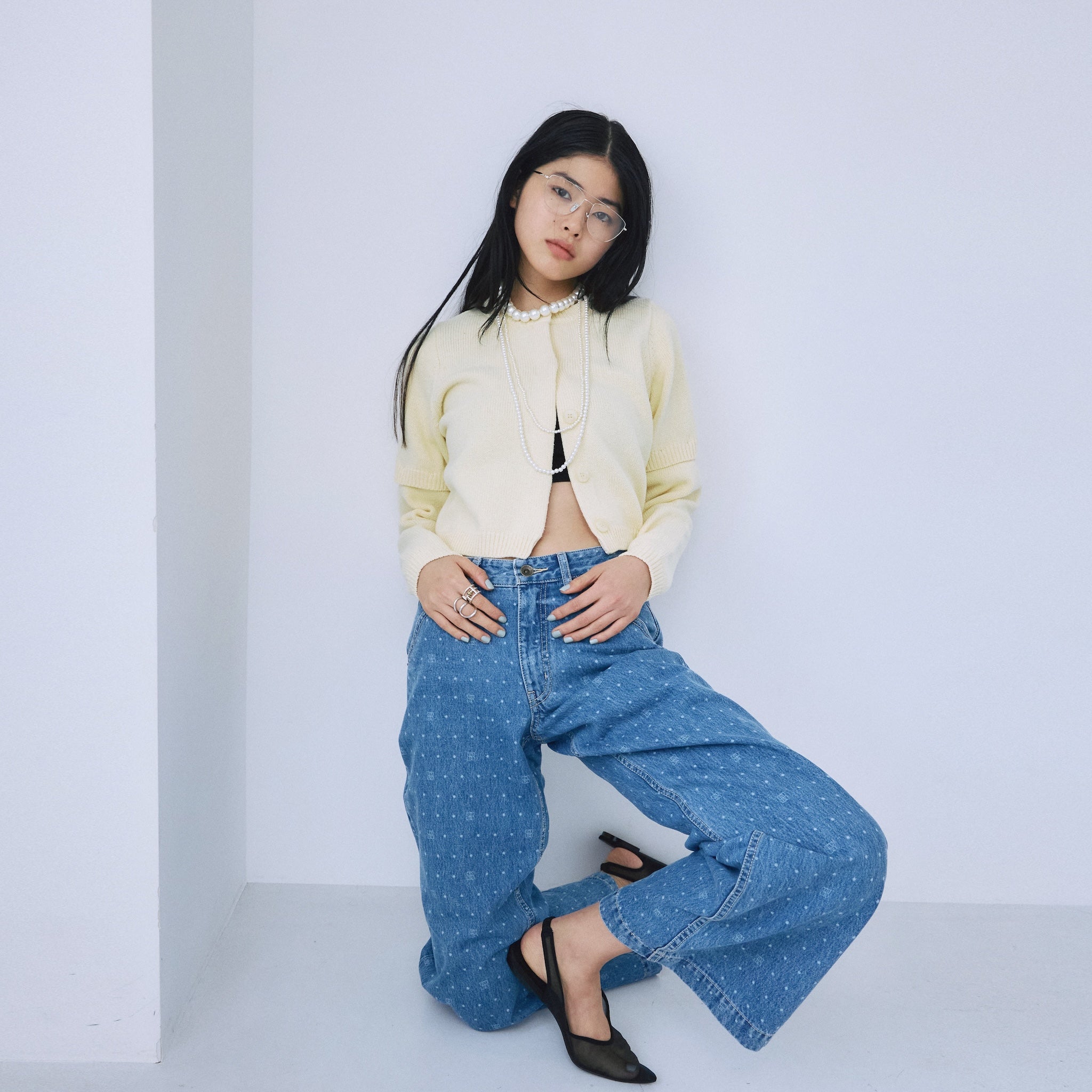2way sleeve Knit カーディガン Searoom 2way sleeve Knit カーディガン