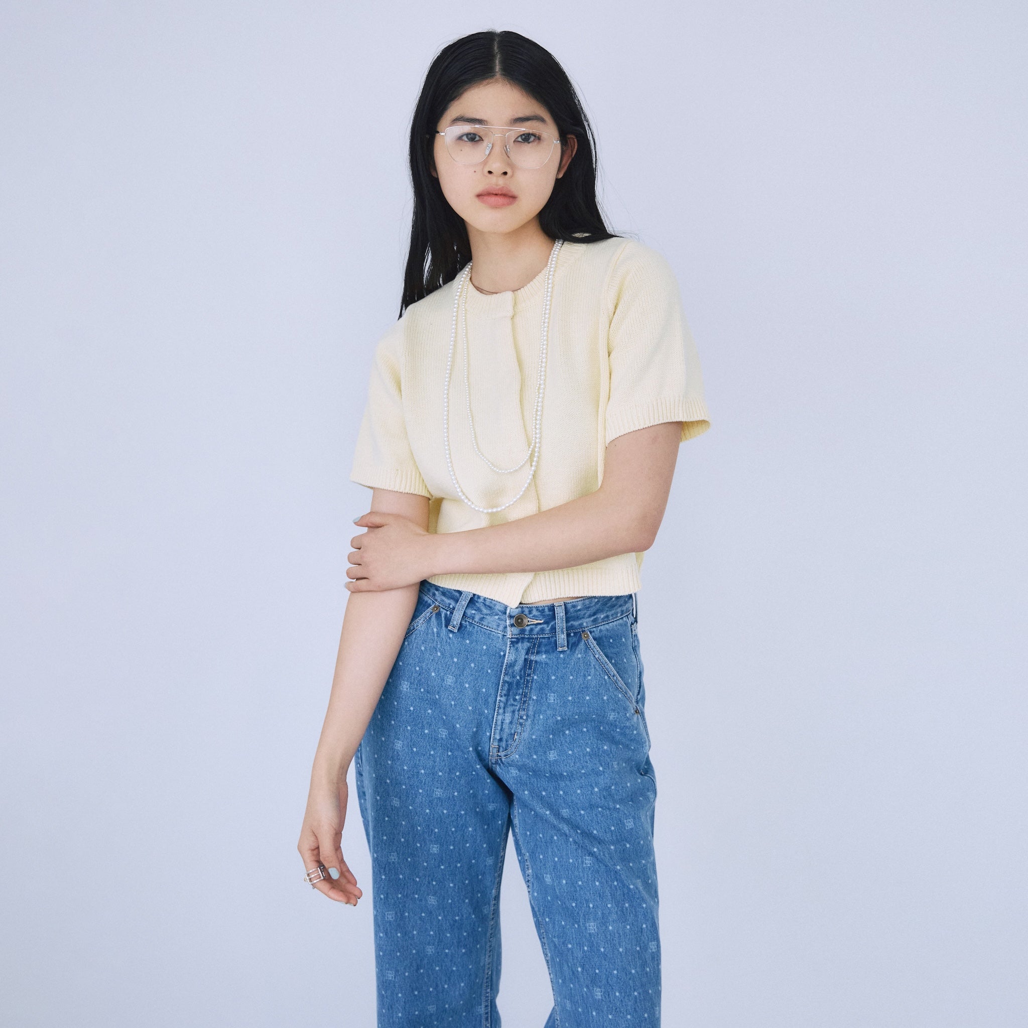 2way sleeve Knit カーディガン
