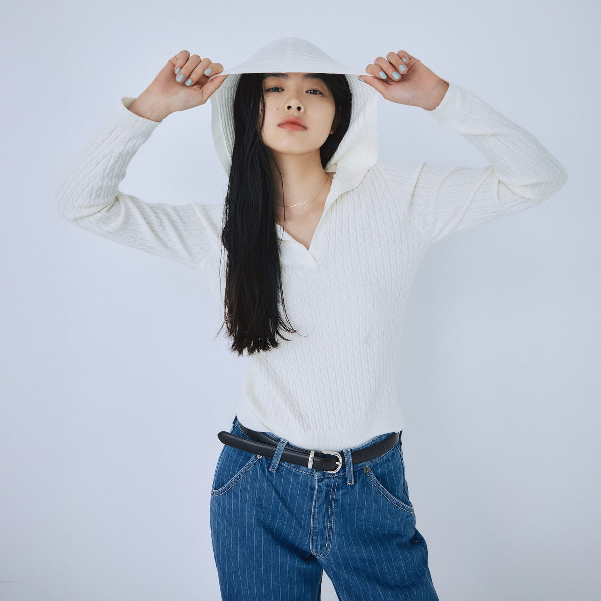 Mini Cable Skipper Hoodie Knit