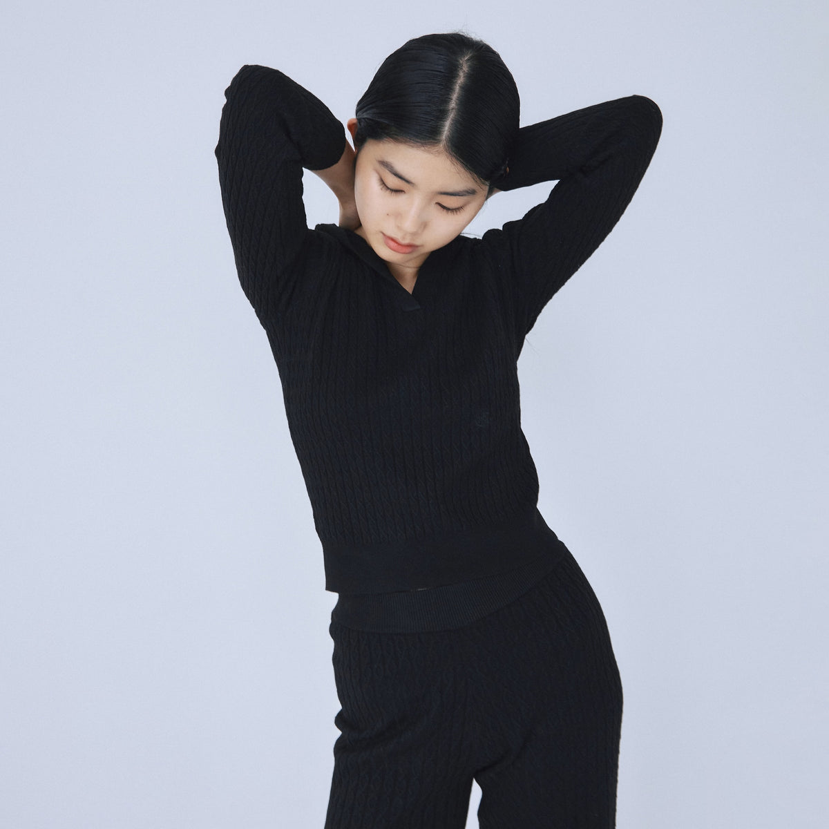 Mini Cable Skipper Hoodie Knit