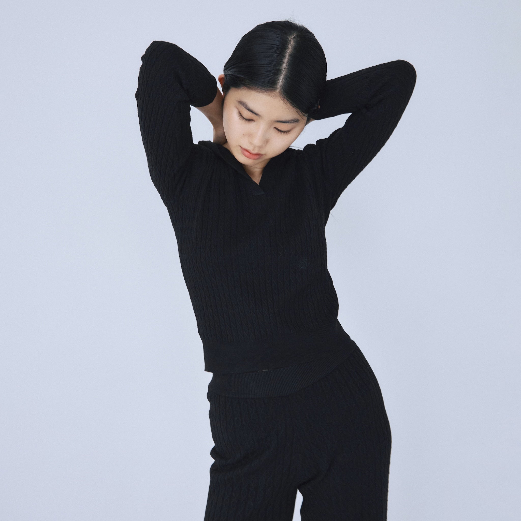 Mini Cable Skipper Hoodie Knit