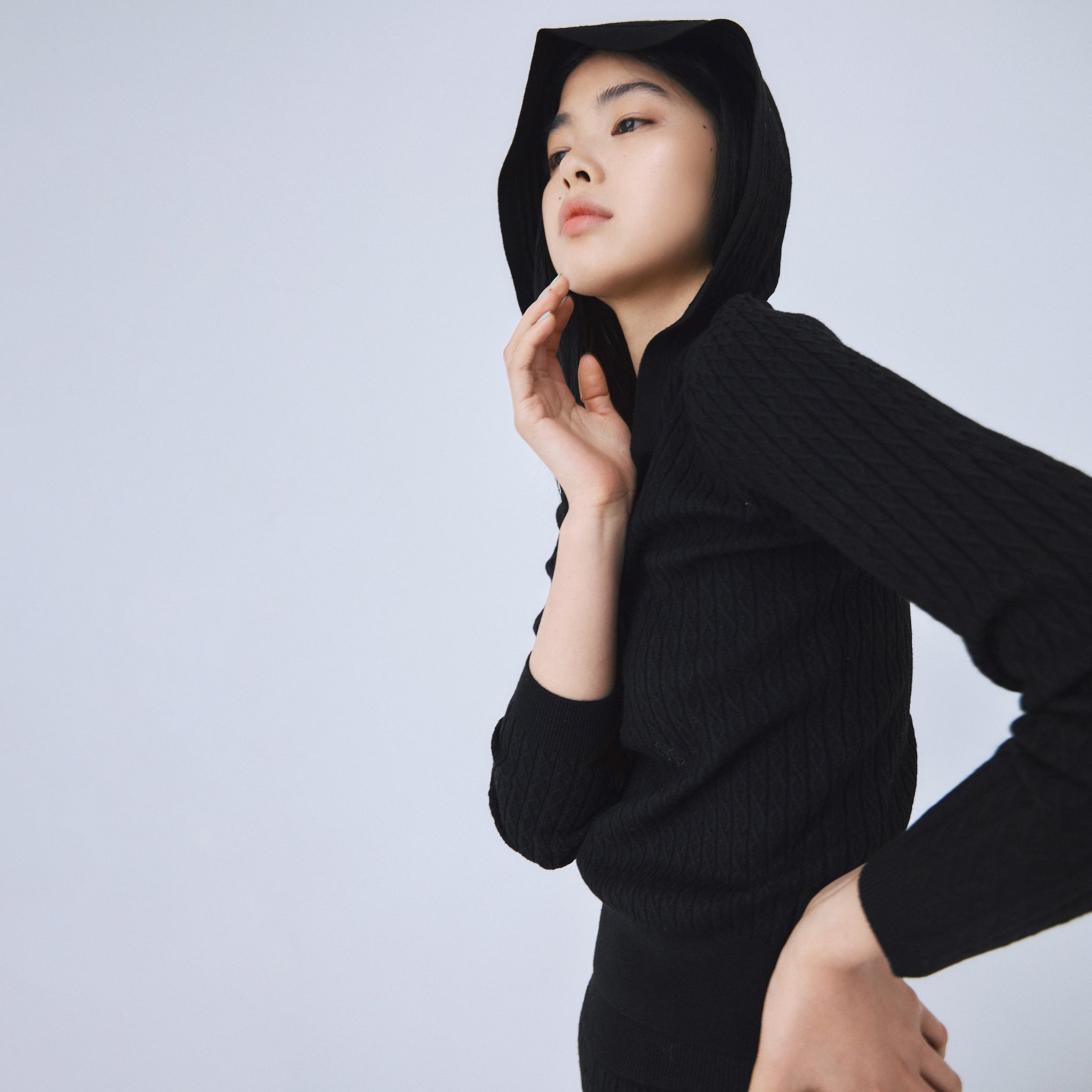 Mini Cable Skipper Hoodie Knit