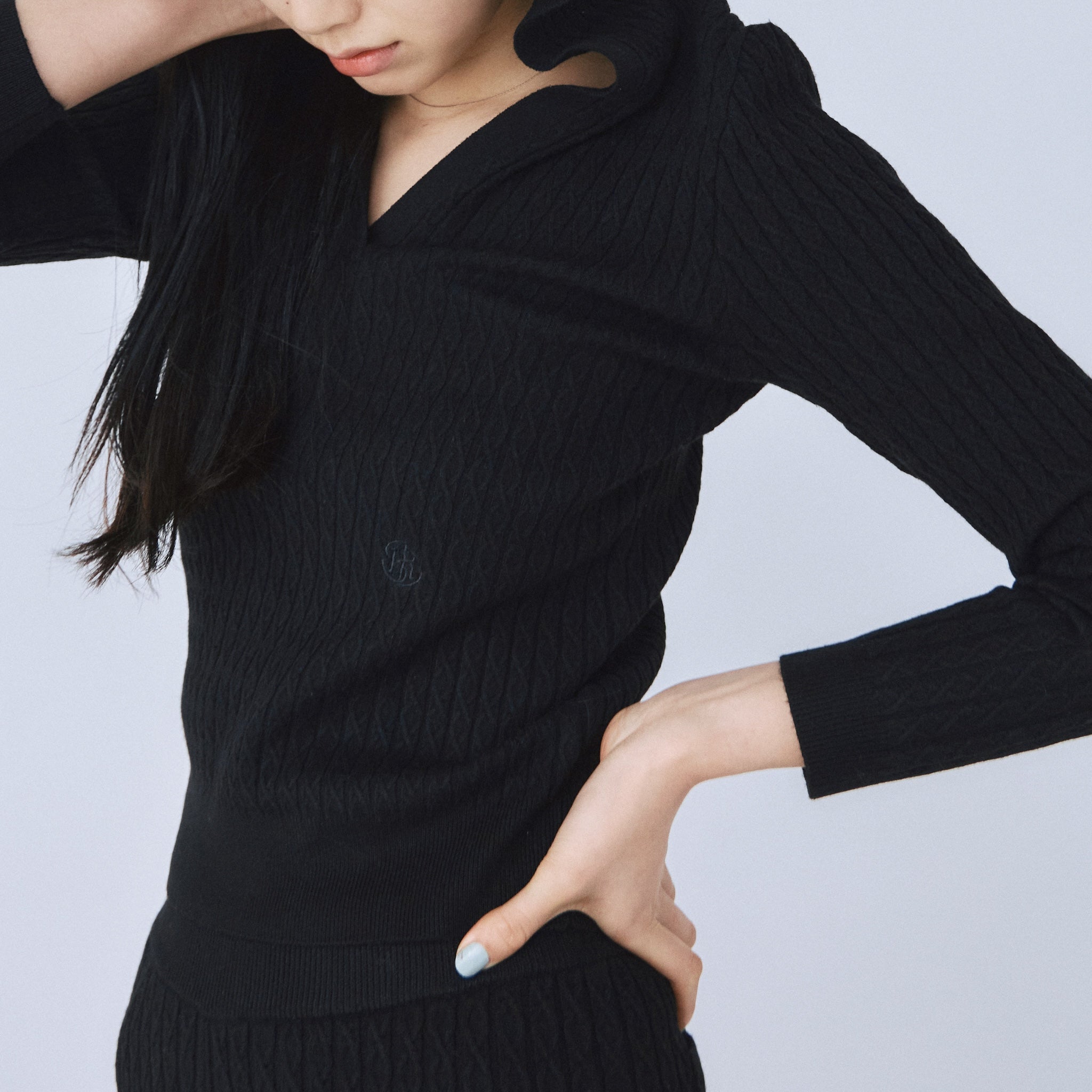 Mini Cable Skipper Hoodie Knit