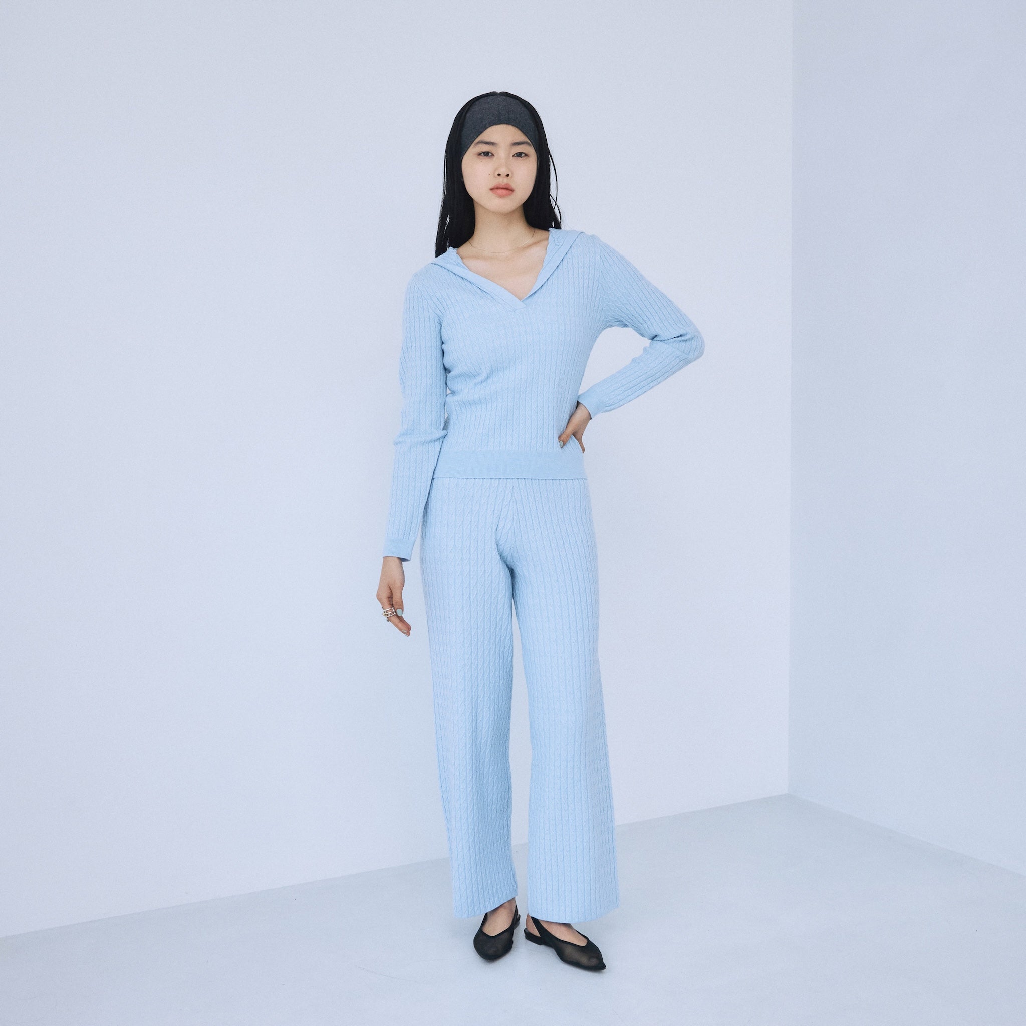 Mini Cable Skipper Hoodie Knit