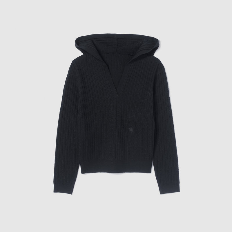 Mini Cable Skipper Hoodie Knit
