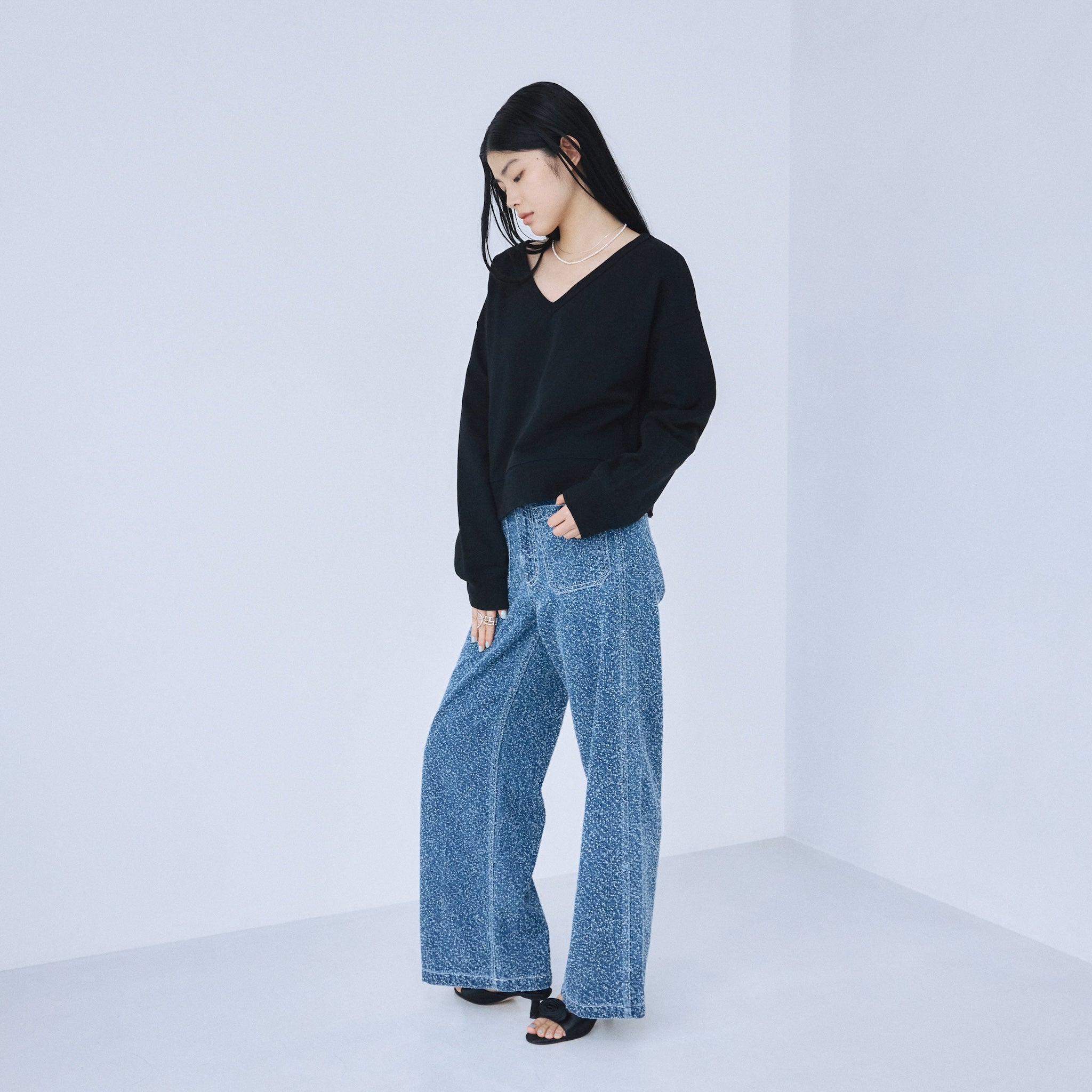 heavy OZ SweatワイドVネックプルオーバー