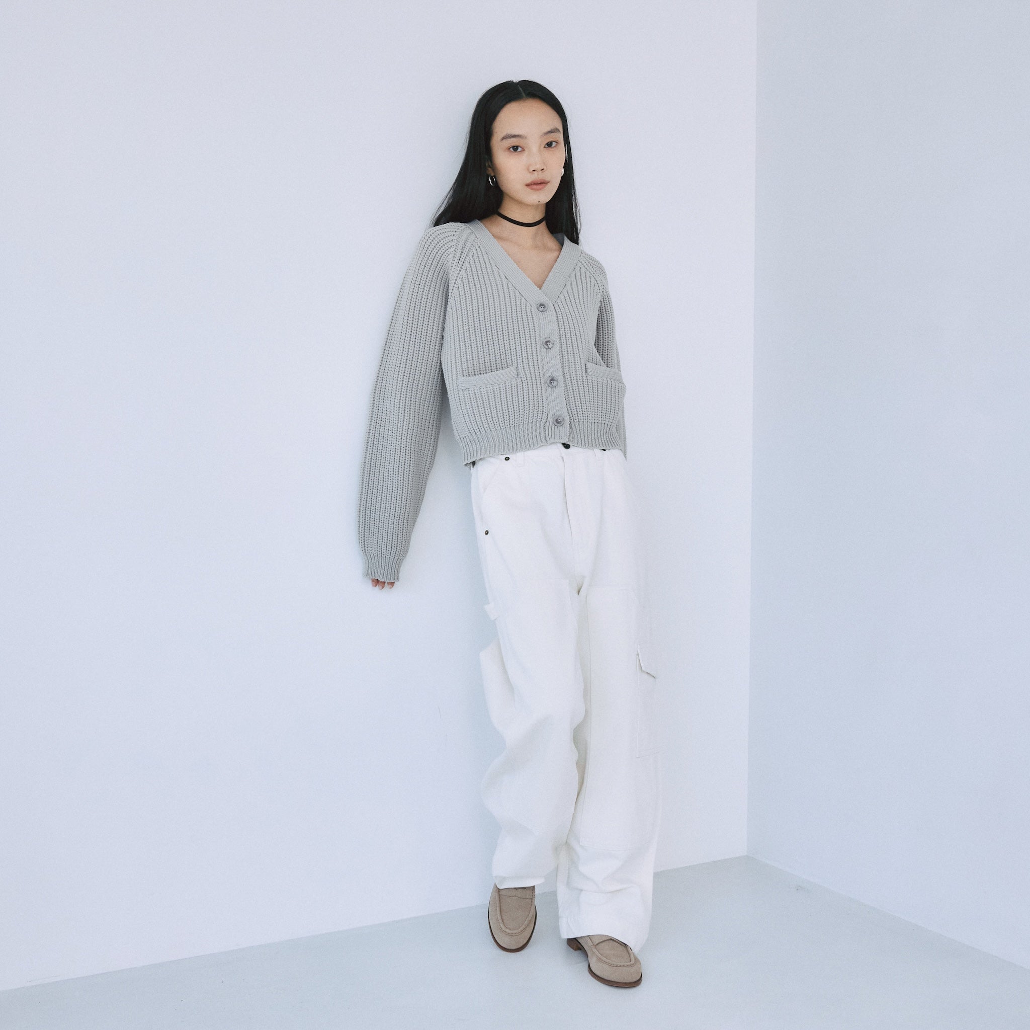 ハイストレッチニットカーディガン