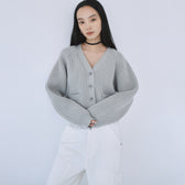 High-stretch knit cardigan