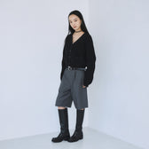 High-stretch knit cardigan