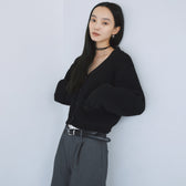 High-stretch knit cardigan