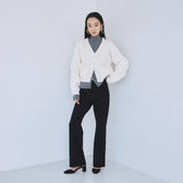 High-stretch knit cardigan