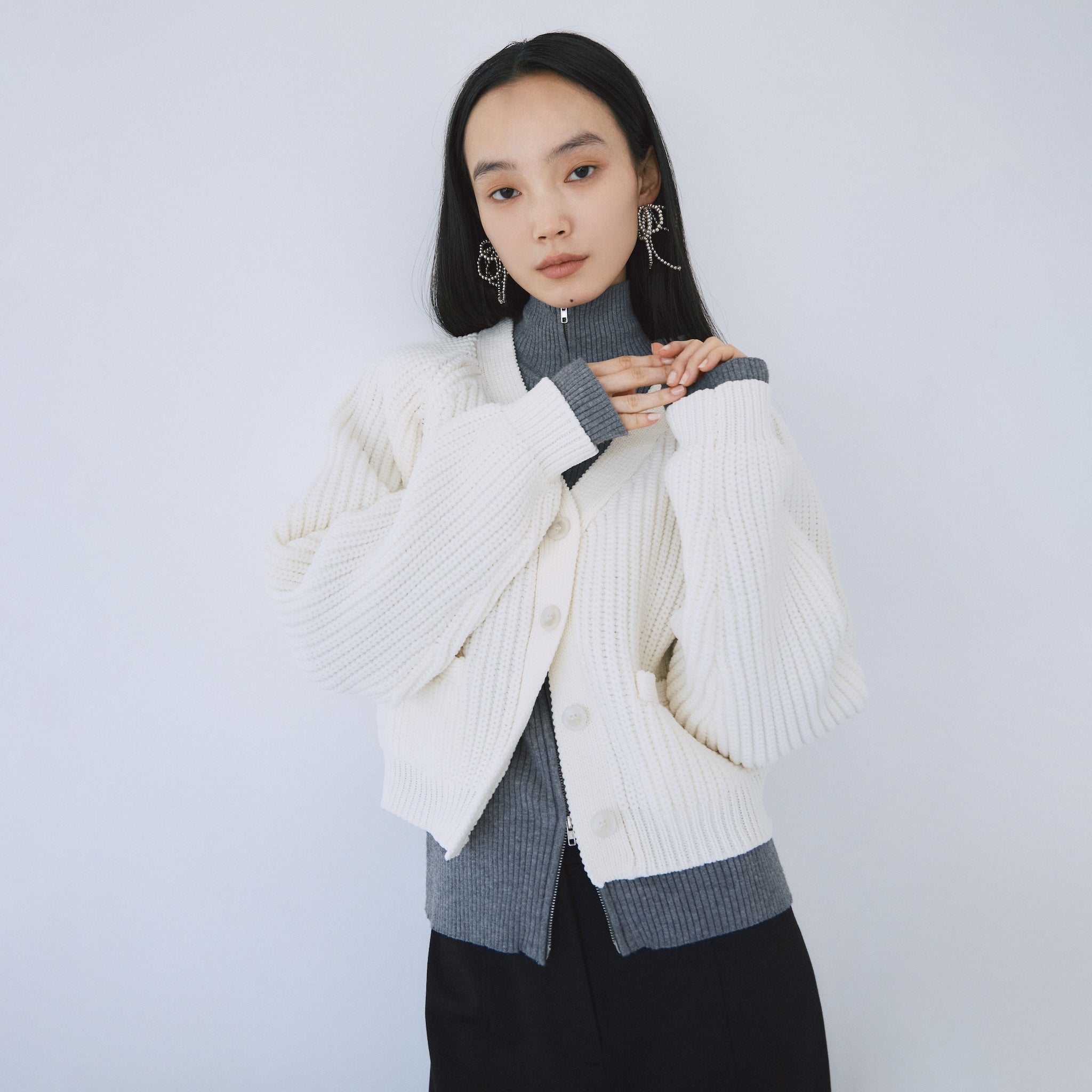 ハイストレッチニットカーディガン