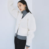 High-stretch knit cardigan