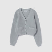High-stretch knit cardigan