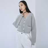 High-stretch knit cardigan