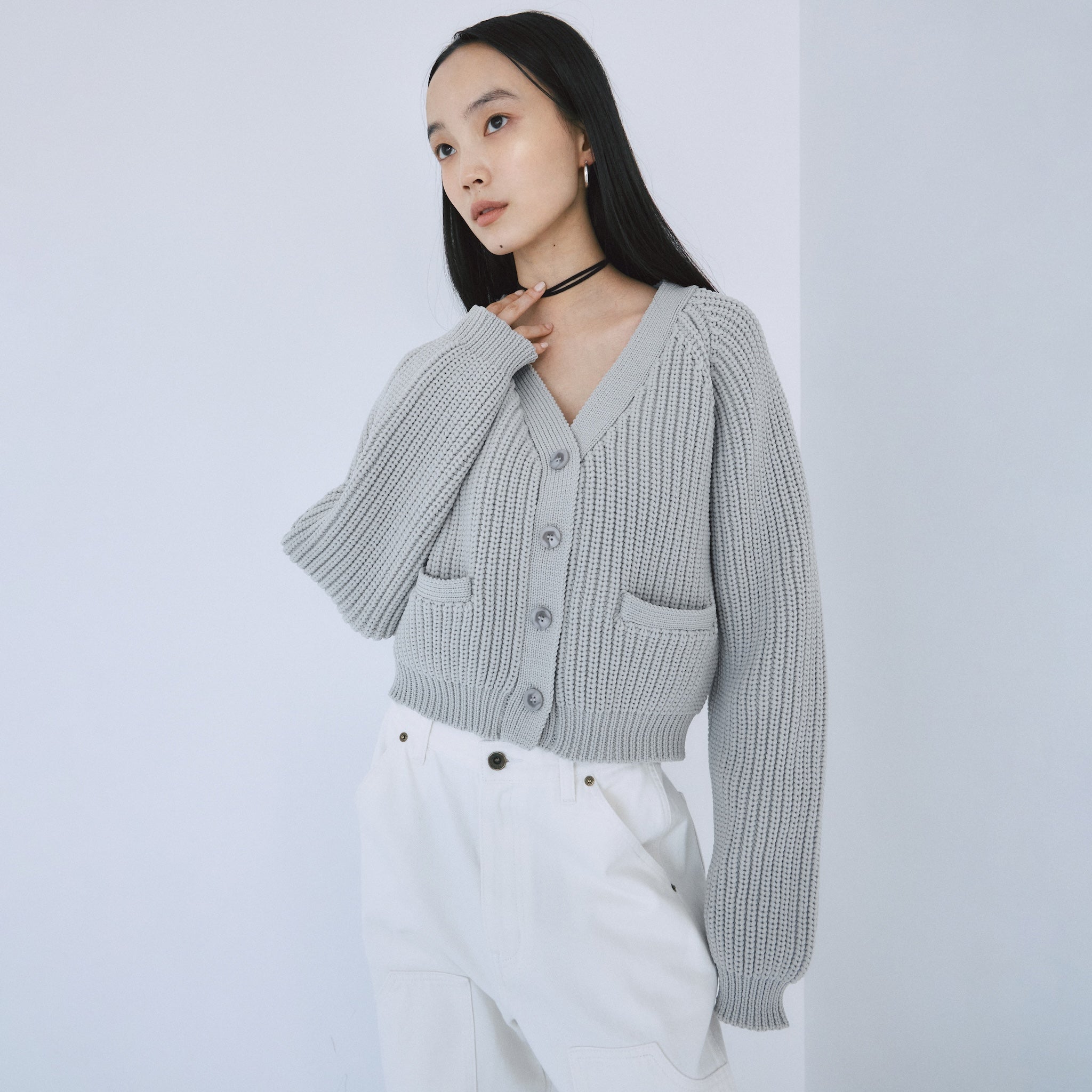 ハイストレッチニットカーディガン